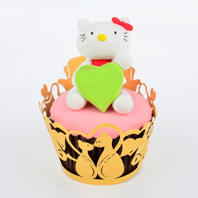 Reusable Animal Shaped Cupcake Wrappers For Weddings Cake Decorating 82mm * 51mm