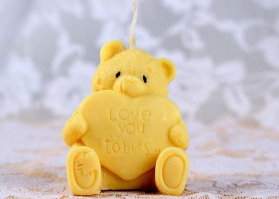 Cute Bear Personalized Candle Silicone Rubber Molds Non Stick Recycable