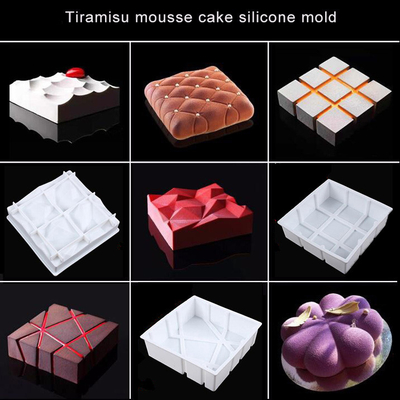 Square Mousse Cake Silicone Mold Dessert Pastry Decoration Tools Fondant Cake Molds Bakeware DIY