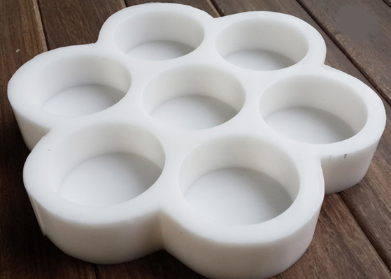 Round Soap Moulds Silicone Flower Pattern Rubber Molds Seven Cavities Handmade Soap